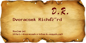 Dvoracsek Richárd névjegykártya